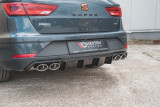 Maxton Design Spoiler zadního nárazníku Seat Leon Mk3 Cupra Facelift V.3 (4 koncovky) - texturovaný plast