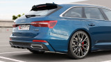 Maxton Design Lišta zadního nárazníku s žebrováním Audi A6 Avant C8 S-Line / S6 C8 Avant - texturovaný plast