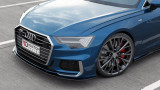 Maxton Design Spoiler předního nárazníku Audi A6 C8 S-Line / S6 C8 V.2 - texturovaný plast