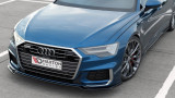 Maxton Design Spoiler předního nárazníku Audi A6 C8 S-Line / S6 C8 V.1 - texturovaný plast