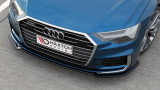 Maxton Design Spoiler předního nárazníku Audi A6 C8 S-Line / S6 C8 V.1 - černý lesklý lak