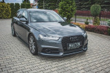 Maxton Design Spoiler předního nárazníku Audi S6 (C7) / A6 S-Line (C7) Facelift - černý lesklý lak