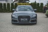 Maxton Design Spoiler předního nárazníku Audi S6 (C7) / A6 S-Line (C7) Facelift - černý lesklý lak