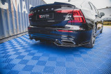 Maxton Design Spoiler zadního nárazníku s žebrováním Volvo S60 Mk3 R-Design - texturovaný plast