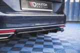 Maxton Design Spoiler zadního nárazníku s žebrováním VW Passat B8 - černý lesklý lak