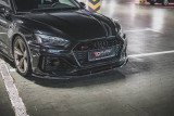 Maxton Design Spoiler předního nárazníku Audi RS5 (F5) Facelift V.3- černý lesklý lak