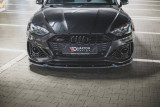 Maxton Design Spoiler předního nárazníku Audi RS5 (F5) Facelift V.2- černý lesklý lak