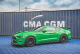 Maxton Design Prahové lišty s křidélky Ford Mustang GT Mk6 Facelift - černý lesklý lak