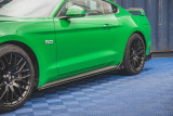Maxton Design Prahové lišty s křidélky Ford Mustang GT Mk6 Facelift - černý lesklý lak