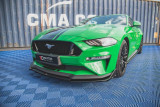 Maxton Design Spoiler předního nárazníku s křidélky Ford Mustang GT Mk6 Facelift V.2 - texturovaný plast
