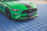 Maxton Design Spoiler předního nárazníku s křidélky Ford Mustang GT Mk6 Facelift V.2 - černý lesklý lak