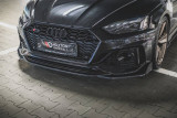 Maxton Design Spoiler předního nárazníku s křidélky Audi RS5 (F5) Facelift V.1 - karbon