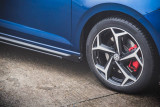 Maxton Design Zesílené prahové lišty Racing s křidélky VW Polo Mk6 GTI - červeno-černé + matná křidélka