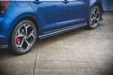 Maxton Design Zesílené prahové lišty Racing VW Polo Mk6 GTI - červeno-černé