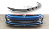 Maxton Design Zesílený spoiler předního nárazníku Racing VW Polo Mk6 GTI - černý