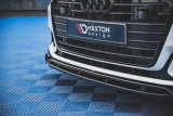 Maxton Design Spoiler předního nárazníku Audi A6 C8 S-Line / S6 C8 V.3 - černý lesklý lak