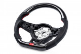  APR STEERING WHEEL - CARBON FIBER & PERFORATED LEATHER - MK7 GTI/GLI RED (FOR USE WITH PADDLES)