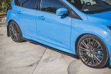 Maxton Design Zesílené prahové lišty Racing s křídélky Ford Focus RS Mk3 - černá