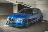 Maxton Design Zesílený spoiler předního nárazníku s křidélky Racing BMW M135i F20 - červeno-černá
