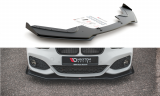 Maxton Design Zesílený spoiler předního nárazníku s křidélky Racing BMW 1 M-Paket / M140i F20 Facelift V.3 - červeno-černá