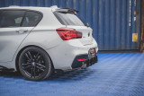 Maxton Design Zesílené boční lišty zadního nárazníku s křidélky Racing BMW 1 M-Paket / M140i F20 Facelift V.2 - černá