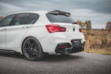 Maxton Design Zesílené boční lišty zadního nárazníku s křidélky Racing BMW 1 M-Paket / M140i F20 Facelift V.3 - červeno-černá