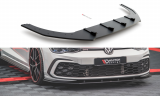Maxton Design Zesílený spoiler předního nárazníku Racing VW Golf VIII GTI - červeno-černá
