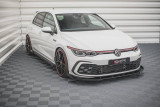 Maxton Design Zesílený spoiler předního nárazníku s křidélky Racing VW Golf VIII GTI - černá