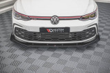 Maxton Design Zesílený spoiler předního nárazníku s křidélky Racing VW Golf VIII GTI - černá