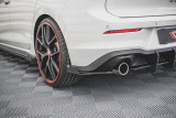 Maxton Design Zesílené boční lišty zadního nárazníku s křidélky Racing VW Golf VIII GTI - černá