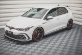 Maxton Design Zesílené prahové lišty s křidélky Racing VW Golf VIII GTI - červeno-černá