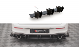 Maxton Design Zesílený zadní difuzor Racing VW Golf VIII GTI V.2 - červeno-černá