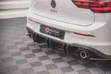 Maxton Design Zesílený zadní difuzor Racing VW Golf VIII GTI V.2 - červeno-černá