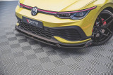 Maxton Design Spoiler předního nárazníku VW Golf VIII GTI Clubsport V.1 - černý lesklý lak