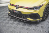 Maxton Design Zesílený spoiler předního nárazníku Racing VW Golf VIII GTI Clubsport - černá