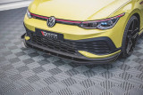 Maxton Design Zesílený spoiler předního nárazníku s křidélky Racing VW Golf VIII GTI Clubsport - červeno-černá