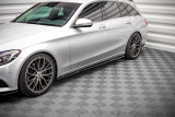Maxton Design Prahové lišty Mercedes C W205 - černý lesklý lak