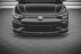Maxton Design Spoiler předního nárazníku VW Golf VIII R V.3 - černý lesklý lak