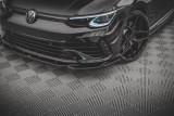 Maxton Design Spoiler předního nárazníku VW Golf VIII R V.4 - černý lesklý lak