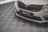 Maxton Design Spoiler předního nárazníku Škoda Octavia III RS Facelift V.2 - černý lesklý lak
