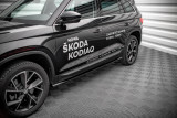 Maxton Design Prahové lišty Škoda Kodiaq Facelift - černý lesklý lak