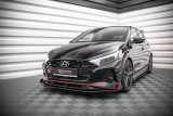 Maxton Design Spoiler předního nárazníku s křidélky Street Pro Hyundai I20 N - červeno-černý