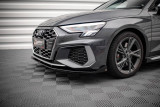 Maxton Design Spoiler předního nárazníku s křidélky Street Pro AUDI S3 8Y / A3 8Y S-Line - černé