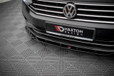 Maxton Design Spoiler předního nárazníku VW Passat B8 Facelift V.1 - černý lesklý lak