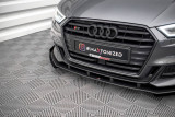 Maxton Design Spoiler předního nárazníku s křidélky Street Pro AUDI S3 8V Sportback Facelift - červeno-černý