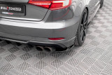 Maxton Design Boční lišty zadního nárazníku AUDI S3 8V Sportback Facelift - texturovaný plast