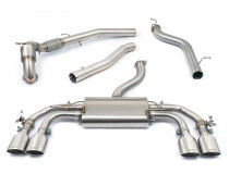 Cobra Sport Klapkový Turboback Performance výfuk VW Golf R (Mk8) 2.0 TSI (21>) - Se sportovním katalyzátorem / Bez rezonátoru / koncovky TP115-CF