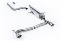 GPF-back výfuk Ford Fiesta mk8 1.0T EcoBoost 100hp / 125hp / 140hp 2018+ Milltek Sport - S rezonátorem / Leštěné koncovky