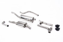 Catback výfuk dual Ford Fiesta mk8 1.0T EcoBoost 100hp / 125hp / 140hp 2017-2019 Milltek Sport - S rezonátorem / Černé koncovky