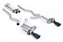 Catback sportovní výfuk Ford Mustang 2.3T Ecoboost S650 Milltek Sport - S rezonátorem / Černé koncovky